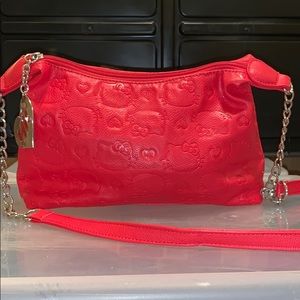 Hello Kitty By Sanrio Red Leather Purse